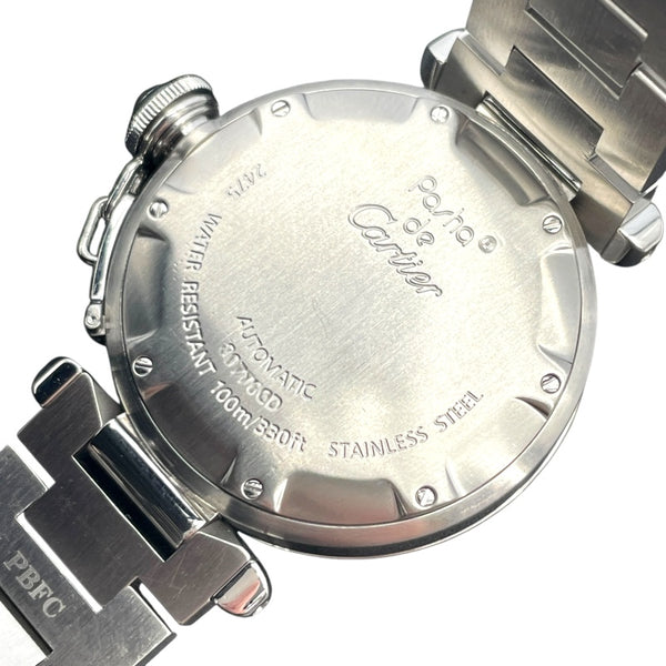 カルティエ Cartier パシャC ビッグデイト W31044M7 ホワイト SS メンズ 腕時計