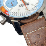 ブライトリング BREITLING トップタイム デウス リミテッドエディション A23311 ホワイト/ライトブルー SS/革ベルト 自動巻き メンズ 腕時計