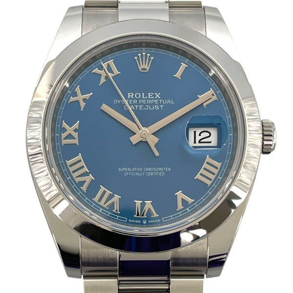 ロレックス ROLEX デイトジャスト 41 126300 ブルー SS 自動巻き メンズ 腕時計
