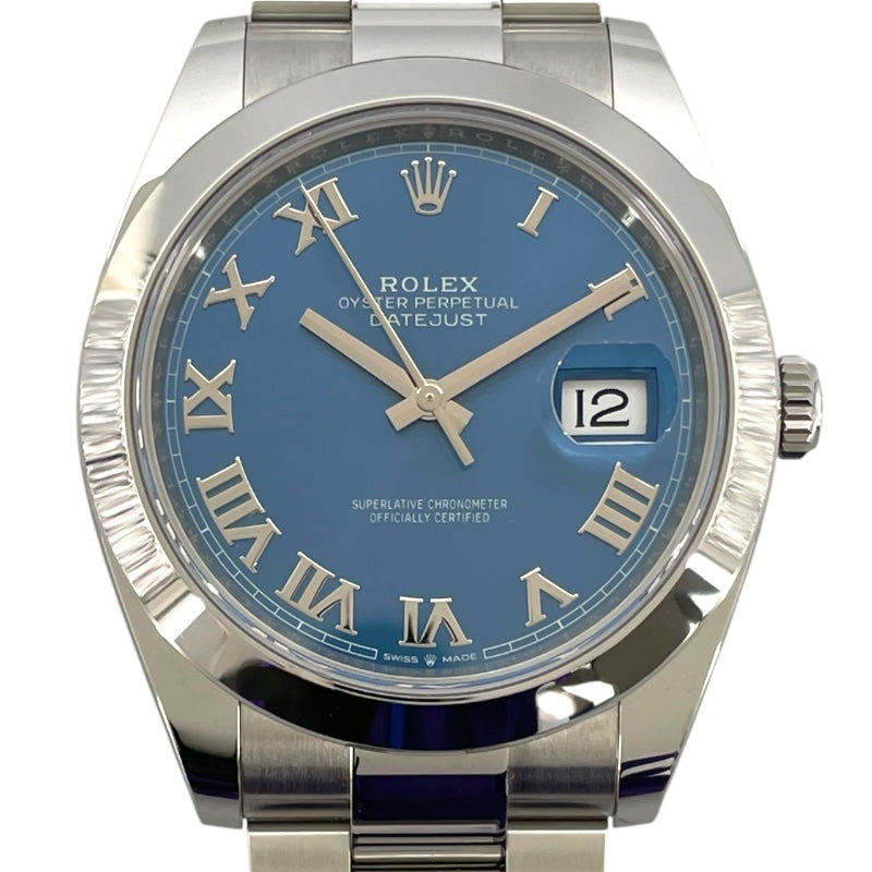 ロレックス ROLEX デイトジャスト 41 126300 ブルー SS 自動巻き メンズ 腕時計