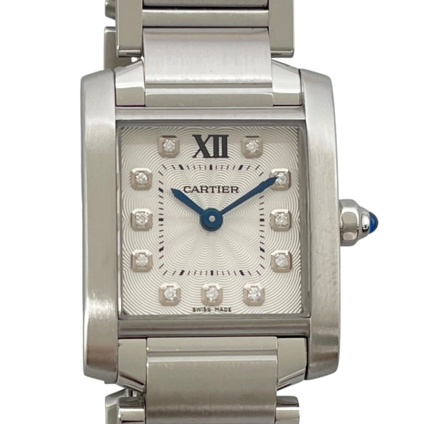 カルティエ Cartier タンクフランセーズ SM WE110006 ホワイト SS クオーツ レディース 腕時計