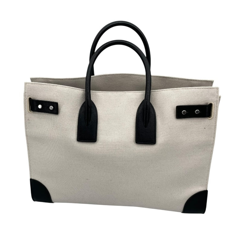サンローラン SAINT LAURENT シンサックドジュール ラージ 631526 ナチュラル/ブラック キャンバス ユニセックス トートバッグ