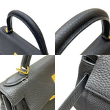 エルメス HERMES ケリー28　内縫い U刻印 ブラック ゴールド金具 トゴ レディース ショルダーバッグ