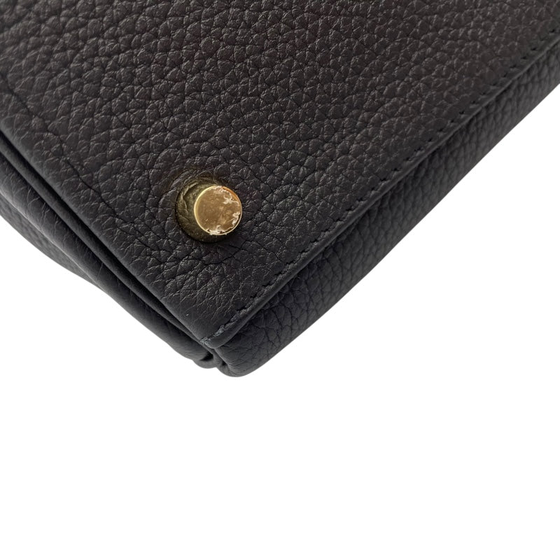 エルメス HERMES ケリー28　内縫い U刻印 ブラック ゴールド金具 トゴ レディース ショルダーバッグ