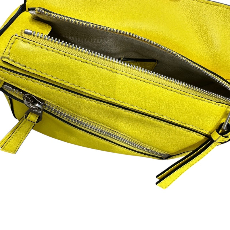 ロエベ LOEWE パズルバムバッグ ミニ イエロー カーフスキン メンズ ボディバッグ