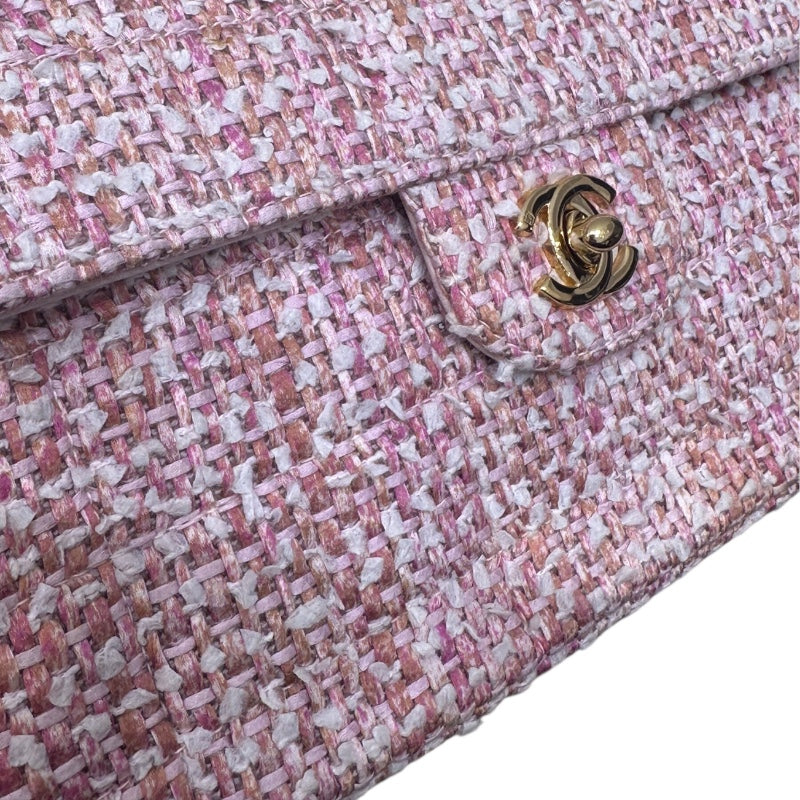 シャネル CHANEL チョコバー　セミショルダーバッグ A15316 ピンク ツイード レディース ハンドバッグ