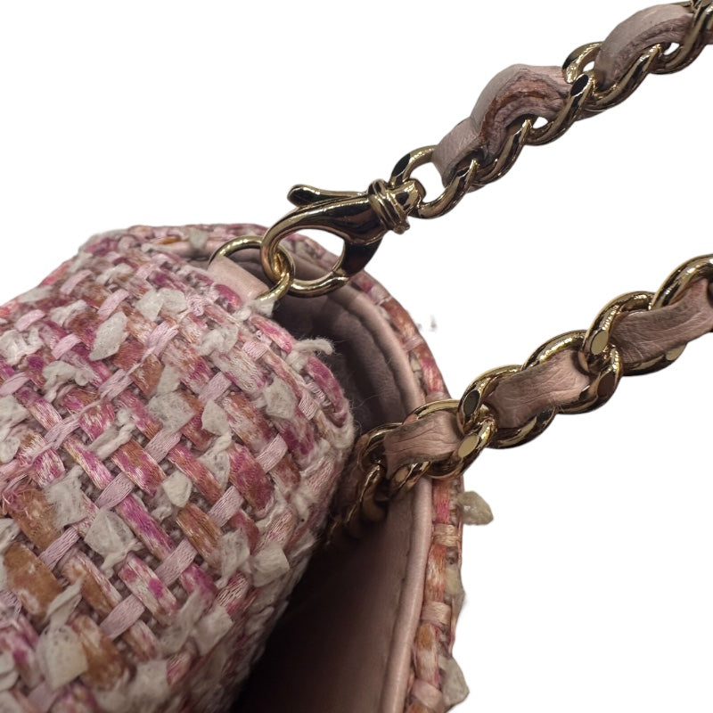 シャネル CHANEL チョコバー　セミショルダーバッグ A15316 ピンク ツイード レディース ハンドバッグ