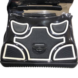 デルヴォー DELVAUX ブリヨンMMチャンピオン ブラック・ホワイト エナメル エナメル レディース ハンドバッグ