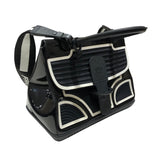 デルヴォー DELVAUX ブリヨンMMチャンピオン ブラック・ホワイト エナメル エナメル レディース ハンドバッグ