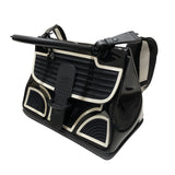 デルヴォー DELVAUX ブリヨンMMチャンピオン ブラック・ホワイト エナメル エナメル レディース ハンドバッグ