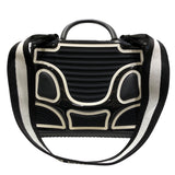 デルヴォー DELVAUX ブリヨンMMチャンピオン ブラック・ホワイト エナメル エナメル レディース ハンドバッグ