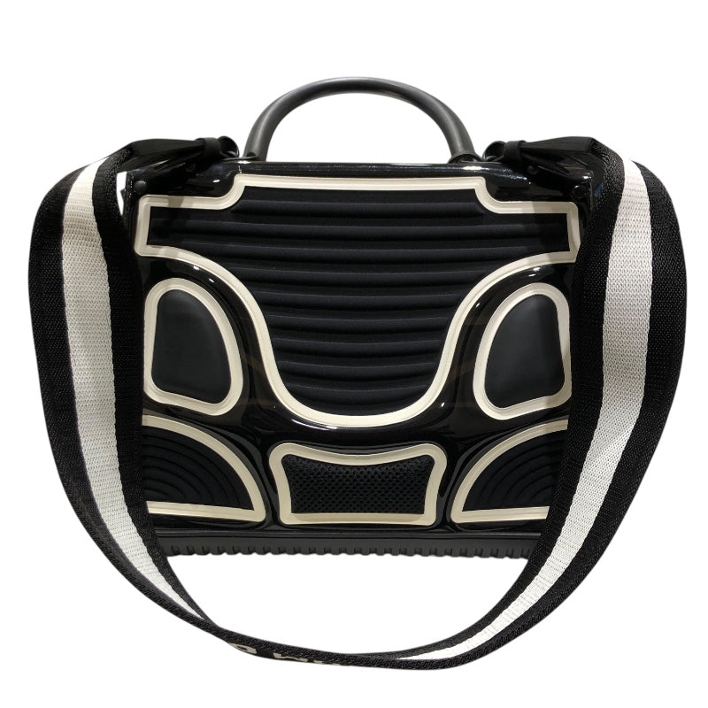 ⭐️極美品⭐️ DELVAUX デルヴォー　ブリヨン　MM ハンドバッグ　ブラック デルヴォー DELVAUX ブリヨンMMチャンピオン ブラック・ホワイト