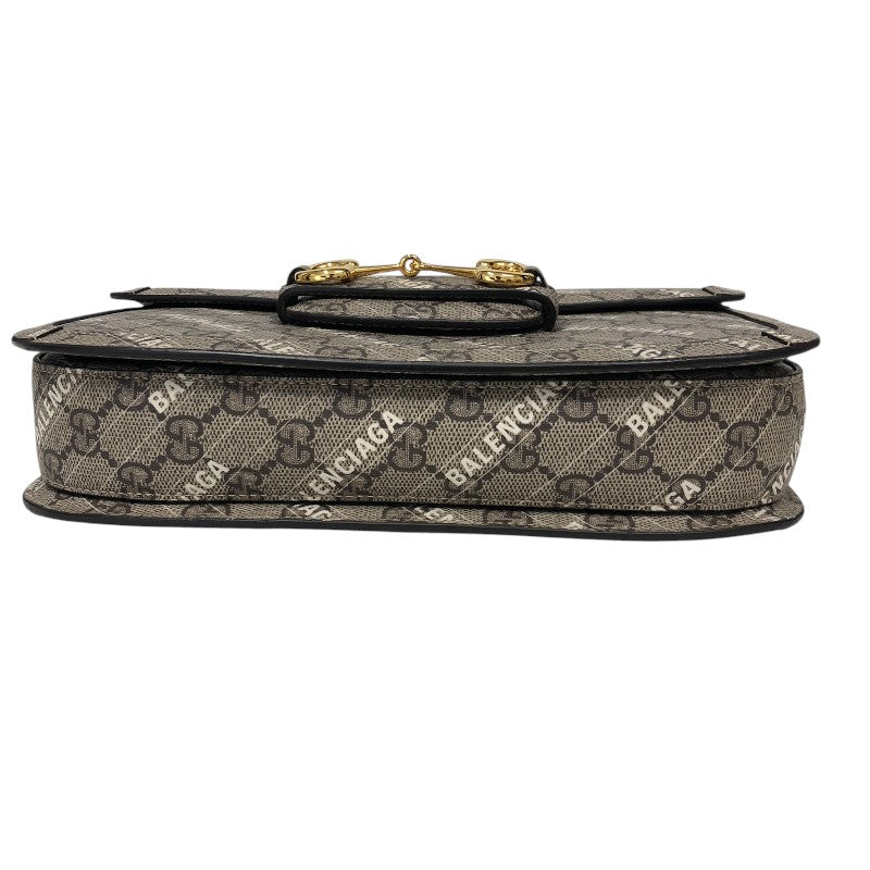 グッチ GUCCI ホースビット1955 バレンシアガコラボ ショルダーバッグ 602204 ベージュ ゴールド金具 GGスプリーム レディース ショルダーバッグ
