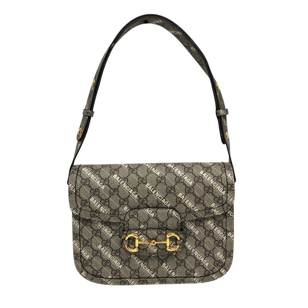 グッチ GUCCI ホースビット1955 バレンシアガコラボ ショルダーバッグ 602204 ベージュ ゴールド金具 GGスプリーム レディース ショルダーバッグ