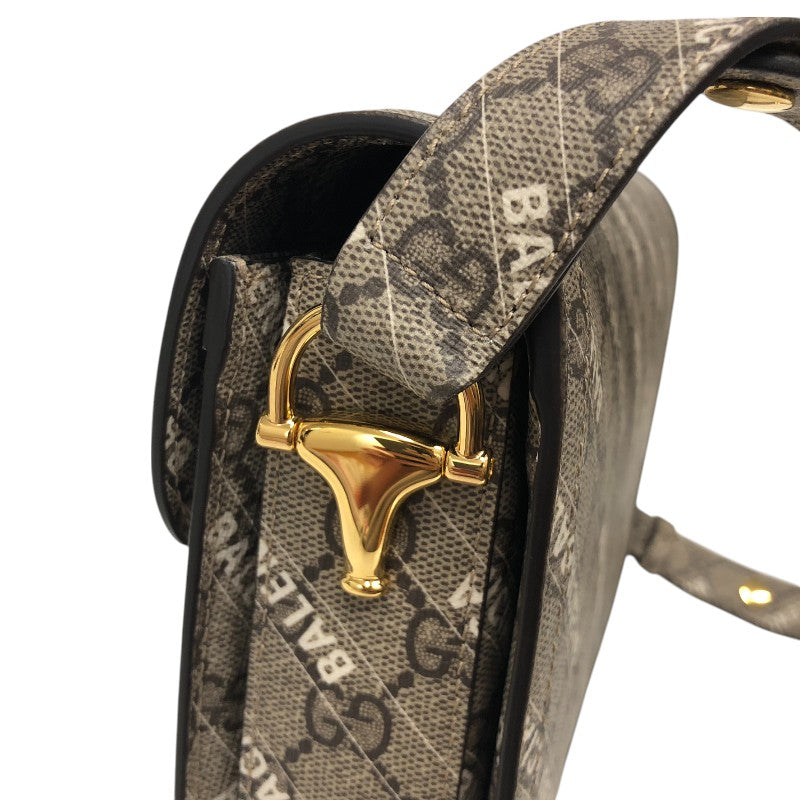 グッチ GUCCI ホースビット1955 バレンシアガコラボ ショルダーバッグ 602204 ベージュ ゴールド金具 GGスプリーム レディース ショルダーバッグ