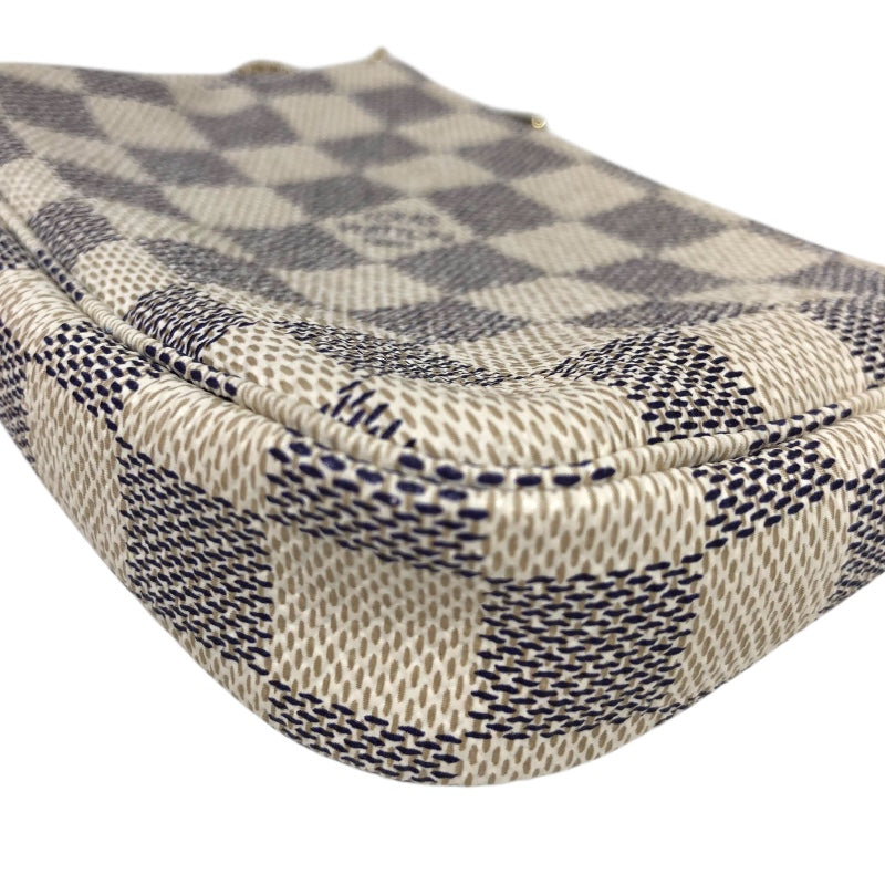 ルイ・ヴィトン LOUIS VUITTON ミニポシェット・アクセソワール N58010 ホワイト ダミエ・アズールキャンバス レディース ポーチ