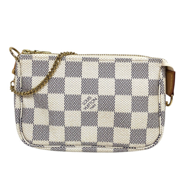ルイ・ヴィトン LOUIS VUITTON ミニポシェット・アクセソワール N58010 ホワイト ダミエ・アズールキャンバス レディース ポーチ
