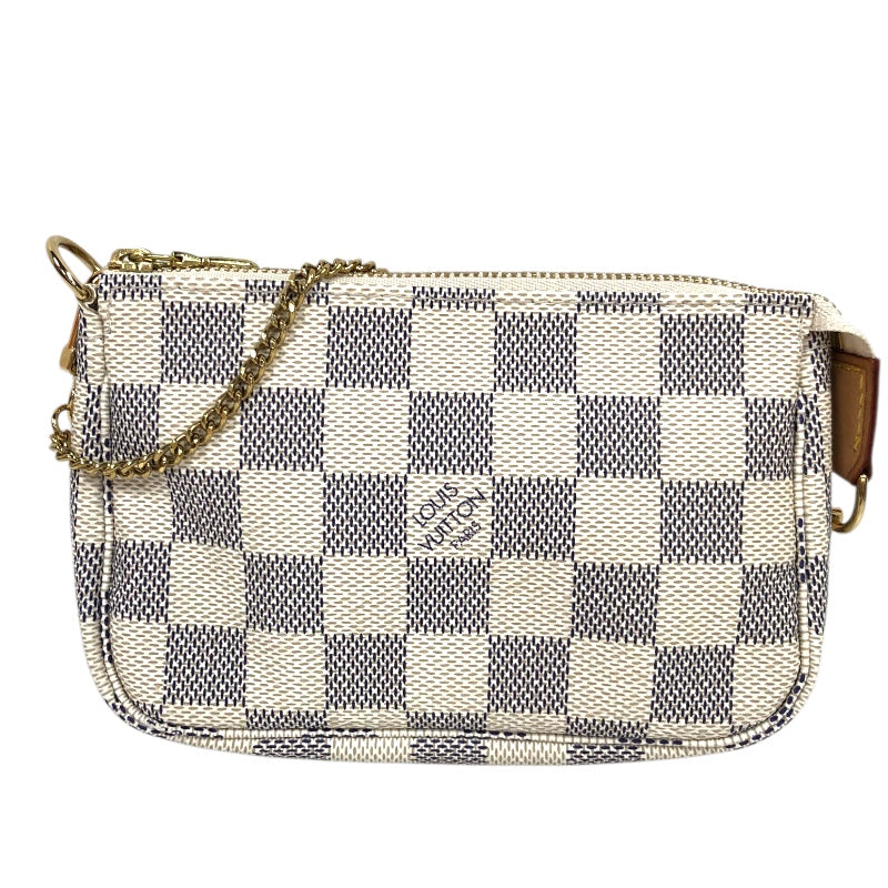 ルイ・ヴィトン LOUIS VUITTON ミニポシェット・アクセソワール N58010 ホワイト ダミエ・アズールキャンバス レディース ポーチ