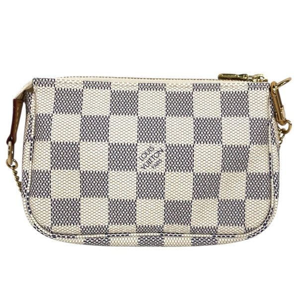 ルイ・ヴィトン LOUIS VUITTON ミニポシェット・アクセソワール N58010 ホワイト ダミエ・アズールキャンバス レディース ポーチ
