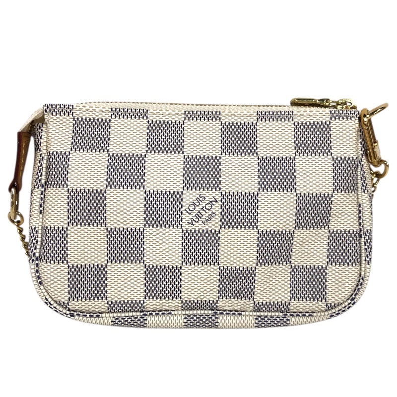 ルイ・ヴィトン LOUIS VUITTON ミニポシェット・アクセソワール N58010 ホワイト ダミエ・アズールキャンバス レディース ポーチ