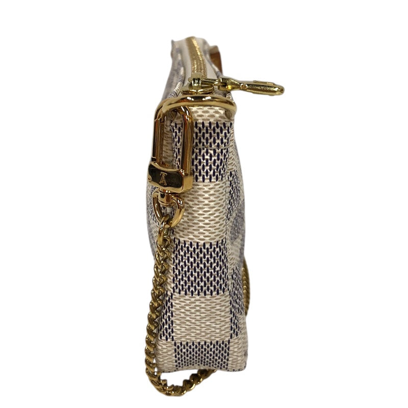 ルイ・ヴィトン LOUIS VUITTON ミニポシェット・アクセソワール N58010 ホワイト ダミエ・アズールキャンバス レディース ポーチ