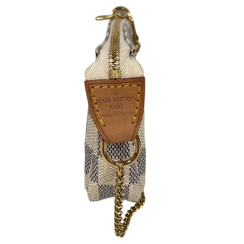 ルイ・ヴィトン LOUIS VUITTON ミニポシェット・アクセソワール N58010 ホワイト ダミエ・アズールキャンバス レディース ポーチ