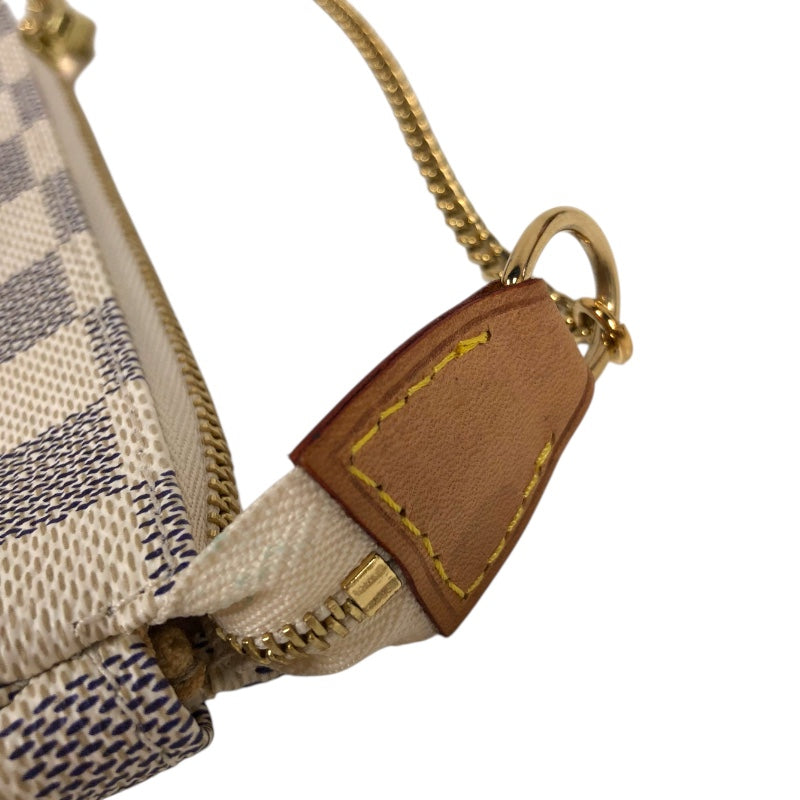 ルイ・ヴィトン LOUIS VUITTON ミニポシェット・アクセソワール N58010 ホワイト ダミエ・アズールキャンバス レディース ポーチ