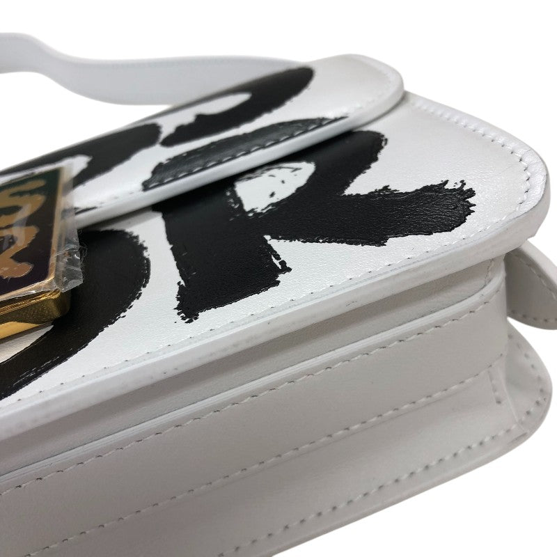 クリスチャン・ディオール Christian Dior ミスディオール フラップバッグ M2610UZCI ホワイト・ブラック ゴールド金具 カーフ レディース ハンドバッグ