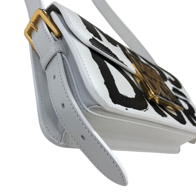 クリスチャン・ディオール Christian Dior ミスディオール フラップバッグ M2610UZCI ホワイト・ブラック ゴールド金具 カーフ レディース ハンドバッグ