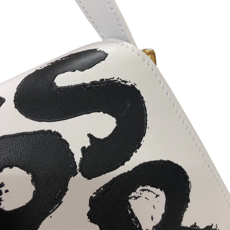 クリスチャン・ディオール Christian Dior ミスディオール フラップバッグ M2610UZCI ホワイト・ブラック ゴールド金具 カーフ レディース ハンドバッグ