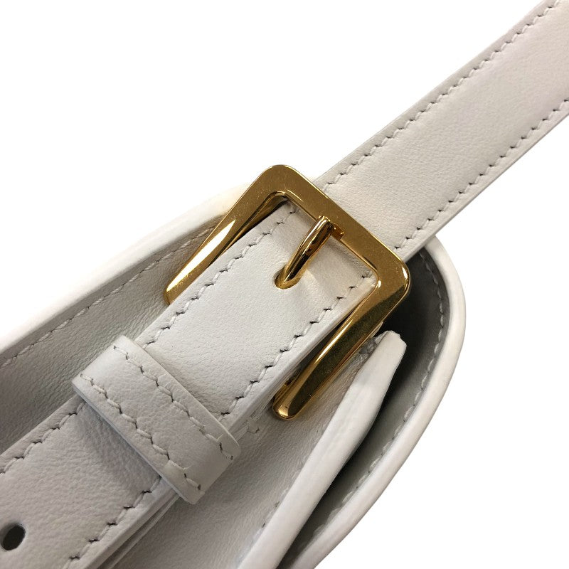クリスチャン・ディオール Christian Dior ミスディオール フラップバッグ M2610UZCI ホワイト・ブラック ゴールド金具 カーフ レディース ハンドバッグ