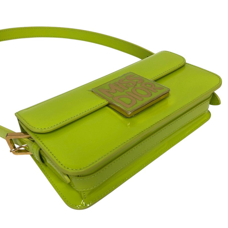 クリスチャン・ディオール Christian Dior ミスディオール フラップバッグ M2610 アップルグリーン パテントレザー レディース ハンドバッグ