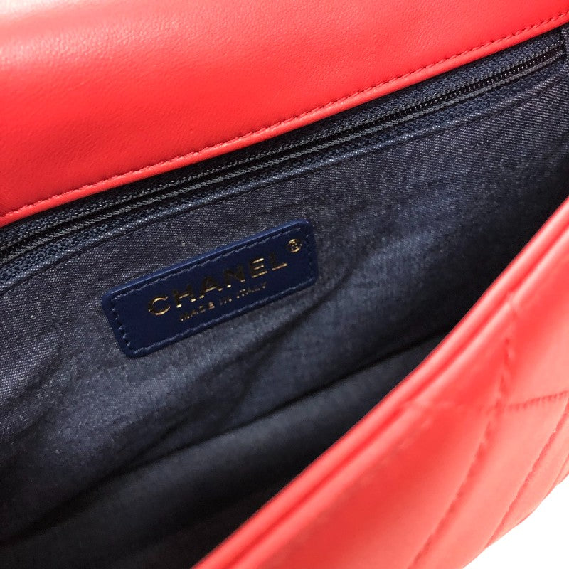 シャネル CHANEL マトラッセフラップチェーンショルダー AS1353 レッド ゴールド金具 ラムスキン レディース ショルダーバッグ