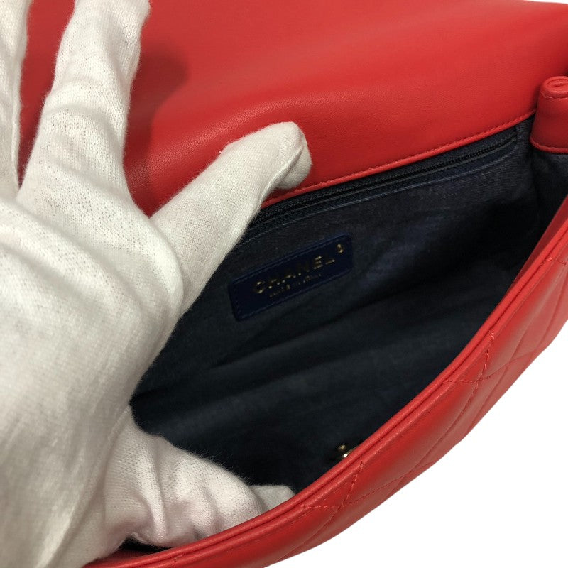 シャネル CHANEL マトラッセフラップチェーンショルダー AS1353 レッド ゴールド金具 ラムスキン レディース ショルダーバッグ