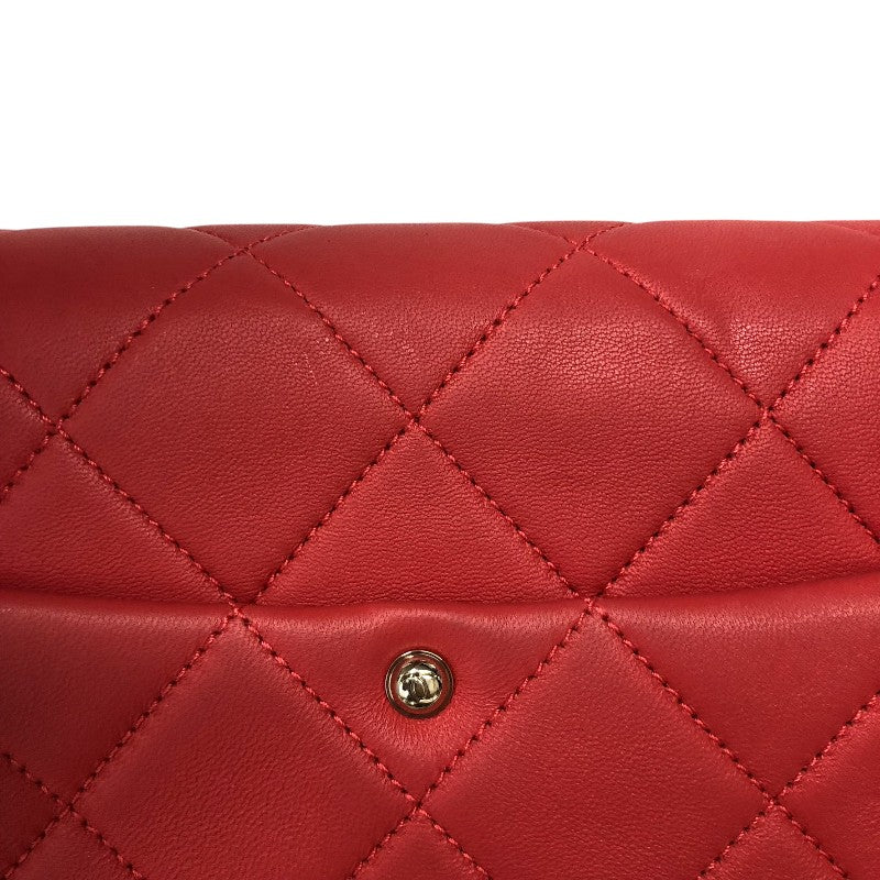 シャネル CHANEL マトラッセフラップチェーンショルダー AS1353 レッド ゴールド金具 ラムスキン レディース ショルダーバッグ