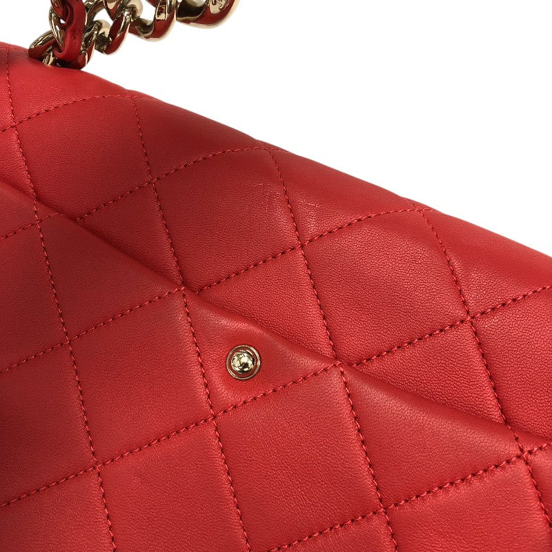 シャネル CHANEL マトラッセフラップチェーンショルダー AS1353 レッド ゴールド金具 ラムスキン レディース ショルダーバッグ