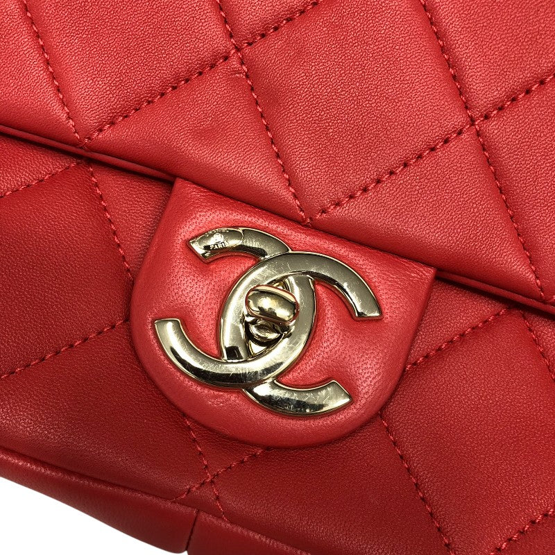 シャネル CHANEL マトラッセフラップチェーンショルダー AS1353 レッド ゴールド金具 ラムスキン レディース ショルダーバッグ