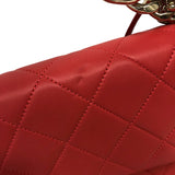 シャネル CHANEL マトラッセフラップチェーンショルダー AS1353 レッド ゴールド金具 ラムスキン レディース ショルダーバッグ