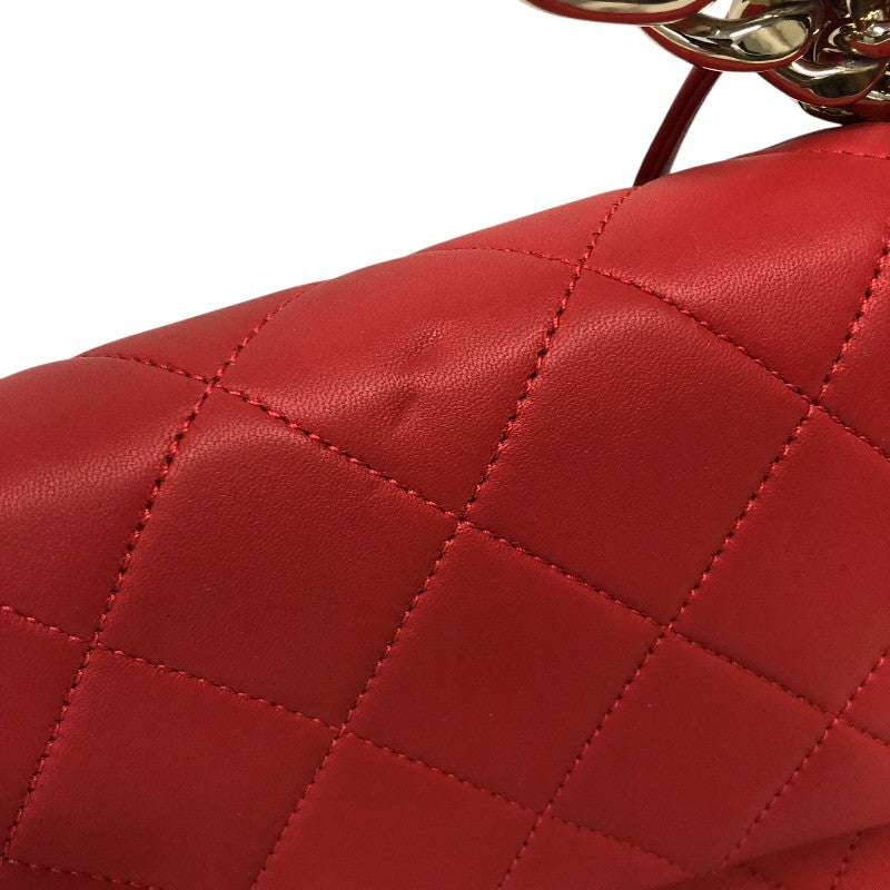 シャネル CHANEL マトラッセフラップチェーンショルダー AS1353 レッド ゴールド金具 ラムスキン レディース ショルダーバッグ