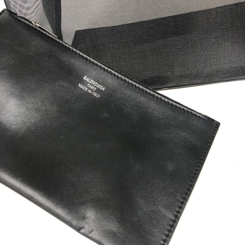 バレンシアガ BALENCIAGA ビューティーフリー トートバッグ 741602 ブラック メッシュ・レザー レディース トートバッグ
