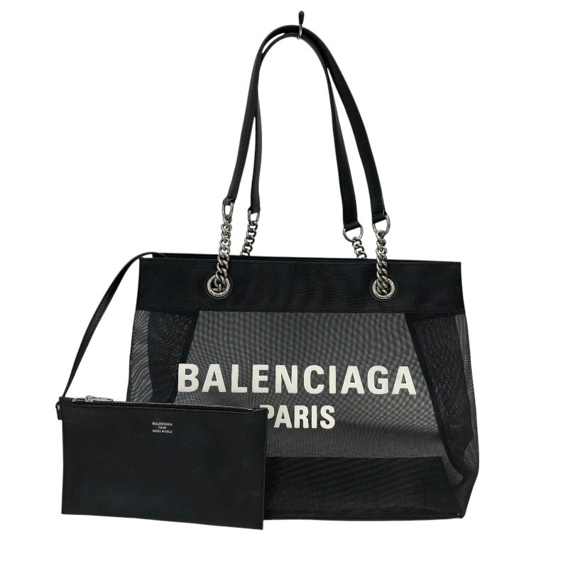 バレンシアガ BALENCIAGA ビューティーフリー トートバッグ 741602 ブラック メッシュ・レザー レディース トートバッグ