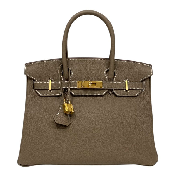エルメス HERMES バーキン30 W刻 エトゥープ ゴールド金具 トゴ レディース ハンドバッグ