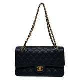 シャネル CHANEL マトラッセ25 A01112 13番台 ブラック ゴールド金具 キャビアスキン レディース ショルダーバッグ