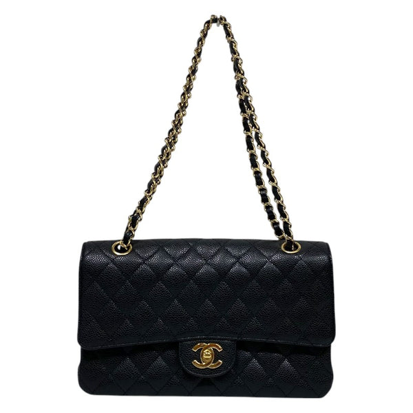 シャネル CHANEL マトラッセ25 A01112 13番台 ブラック ゴールド金具 キャビアスキン レディース ショルダーバッグ