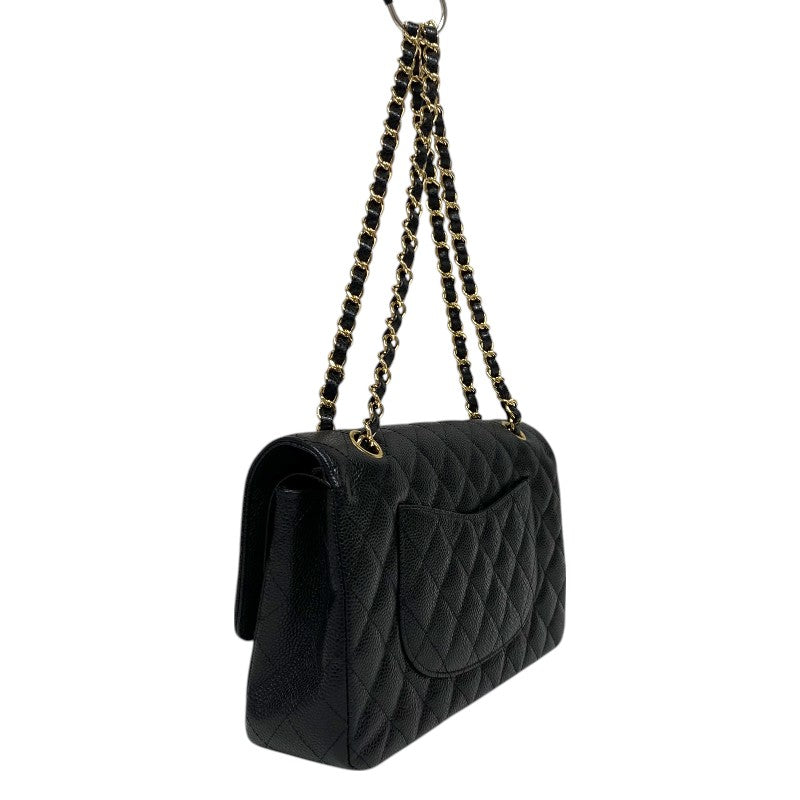 シャネル CHANEL マトラッセ25 A01112 13番台 ブラック ゴールド金具 キャビアスキン レディース ショルダーバッグ