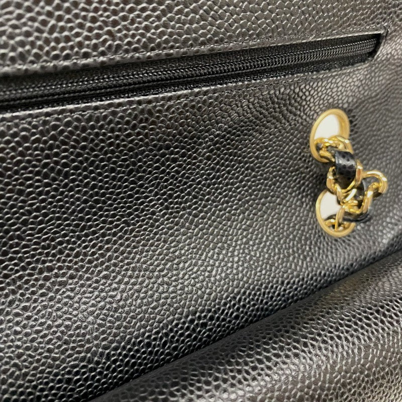 シャネル CHANEL マトラッセ25 A01112 13番台 ブラック ゴールド金具 キャビアスキン レディース ショルダーバッグ