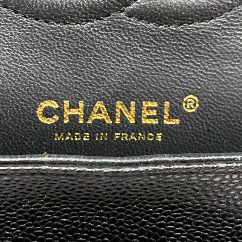 シャネル CHANEL マトラッセ25 A01112 13番台 ブラック ゴールド金具 キャビアスキン レディース ショルダーバッグ