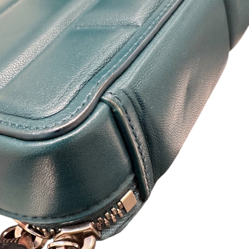 ボッテガ・ヴェネタ BOTTEGA VENETA グリッドショルダーバッグ グリーン ラムスキン レディース ショルダーバッグ