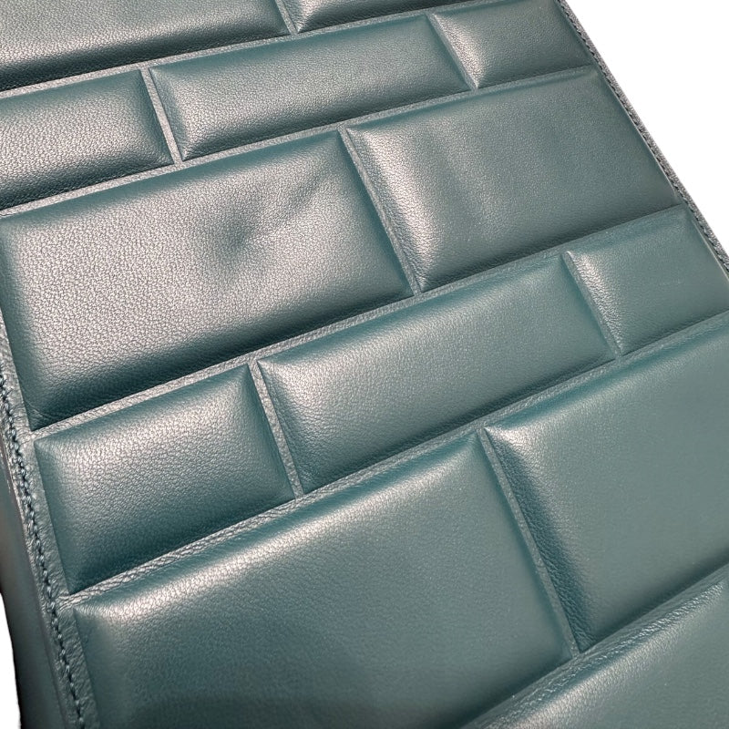 ボッテガ・ヴェネタ BOTTEGA VENETA グリッドショルダーバッグ グリーン ラムスキン レディース ショルダーバッグ