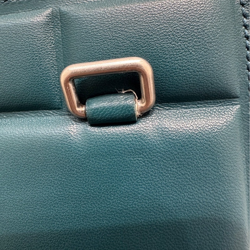 ボッテガ・ヴェネタ BOTTEGA VENETA グリッドショルダーバッグ グリーン ラムスキン レディース ショルダーバッグ